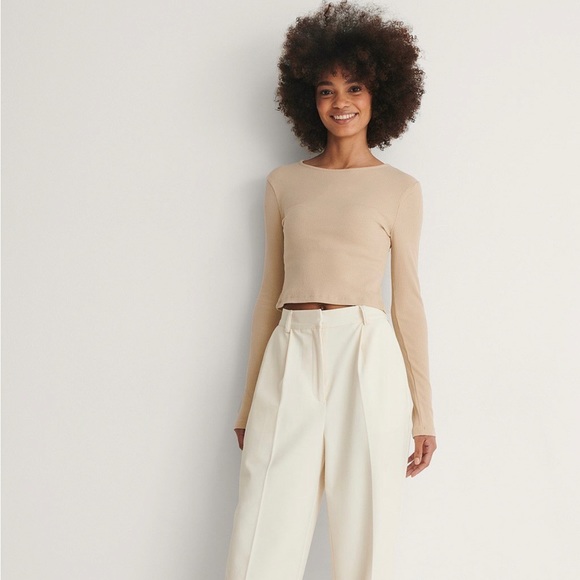 NA-KD Beige Double Knot Top - Picture 4 of 5